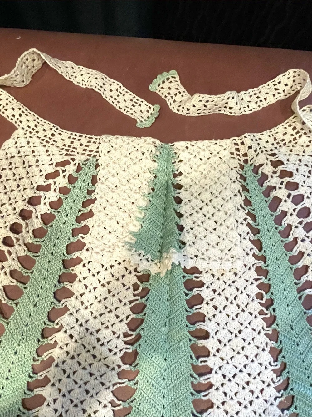 Vintage crocheted apron